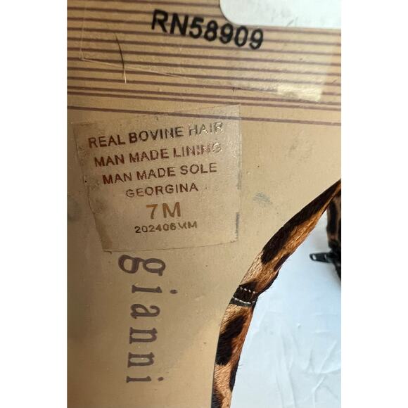 Gianni Bini Leopard Print Ankle Boots - Picture 10 of 12